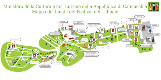 Mappa dei luoghi del Festival dei Tulipani